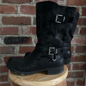 EUC Faux Suede Boots Mid-Calf